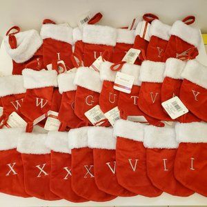 HUGE LOT 29 Monogrammed 7" Christmas Stockings